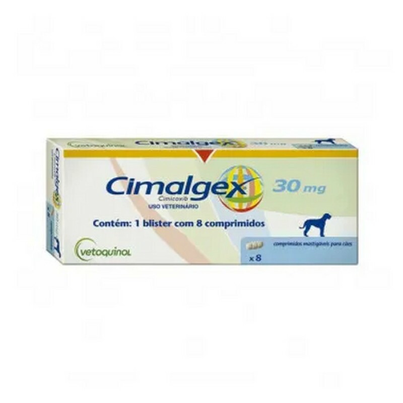 Anti-Inflamatório Vetoquinol Cimalgex Cimicoxib 8 Comprimidos 30mg