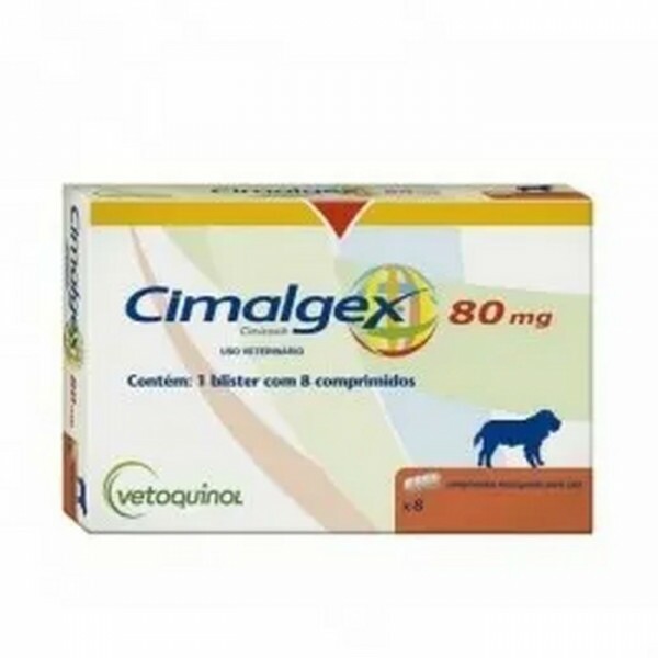 Anti-Inflamatório Vetoquinol Cimalgex Cimicoxib 8 Comprimidos 80 MG 