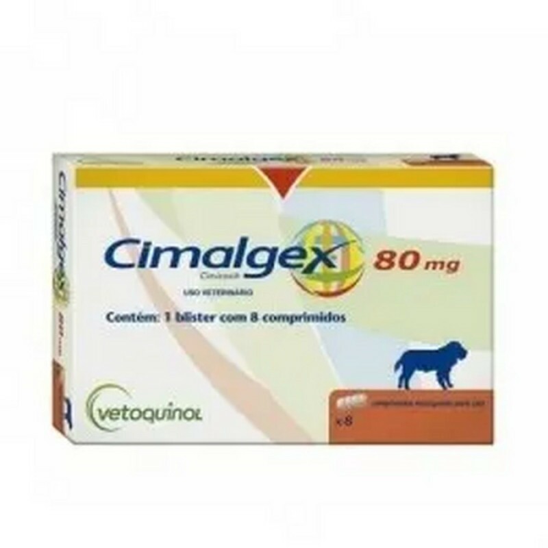 Anti-Inflamatório Vetoquinol Cimalgex Cimicoxib 8 Comprimidos 80 MG 
