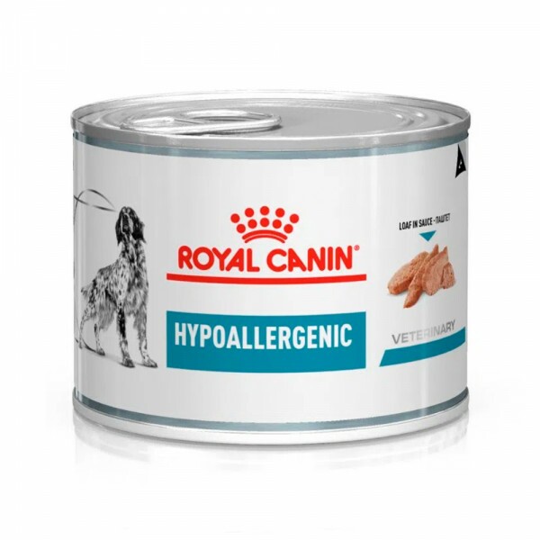 Ração Úmida Royal Canin Lata Veterinary Diet Hypoallergenic para Cães Adultos com Alergias 200GR - UN