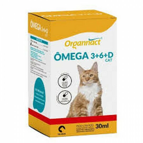 Organnact Ômega 3+6+D para Gatos 30 ml
