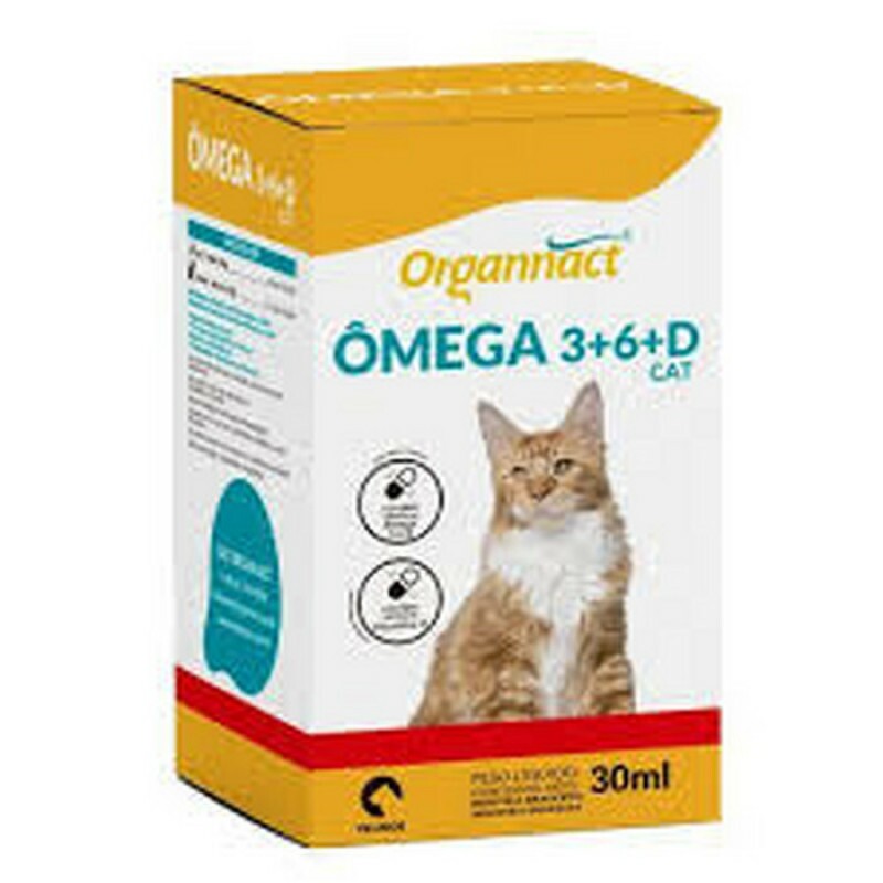 Organnact Ômega 3+6+D para Gatos 30 ml