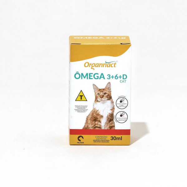 Organnact Ômega 3+6+D para Gatos 30 ml Organnact Ômega 3+6+D para Gatos 30 ml