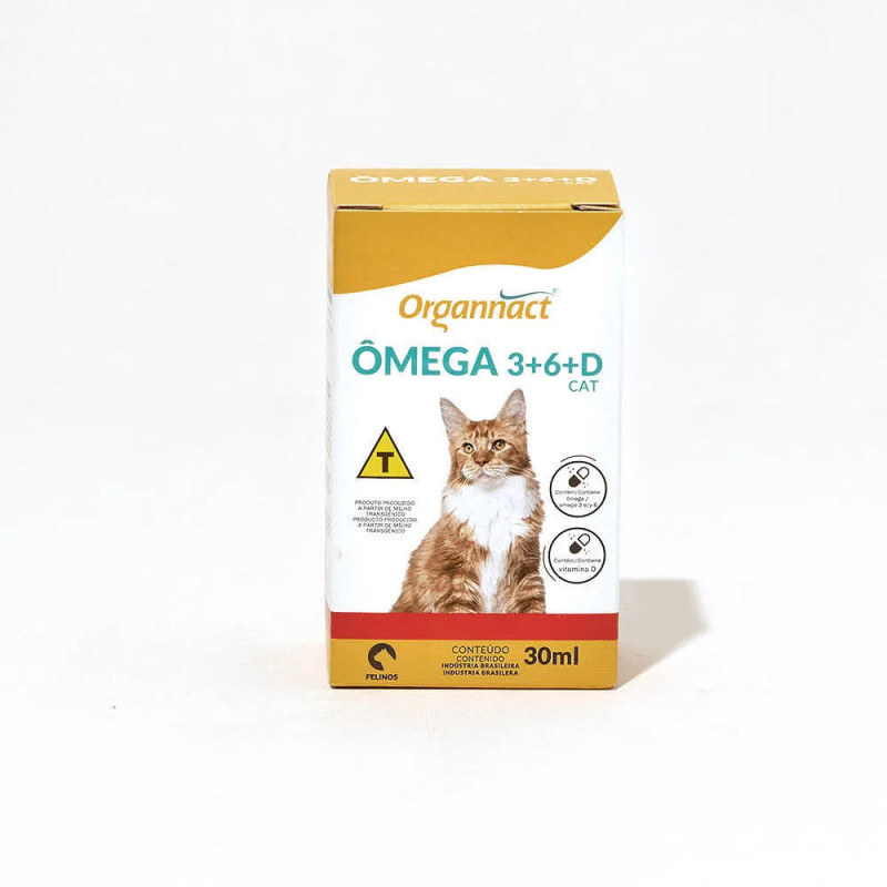 Organnact Ômega 3+6+D para Gatos 30 ml