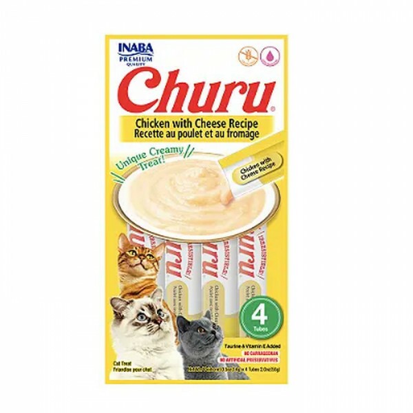 Petisco Churu Galinha e Queijo para Gatos 56 g