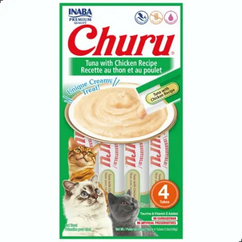 Petisco Churu Atum e Galinha para Gatos 56 g