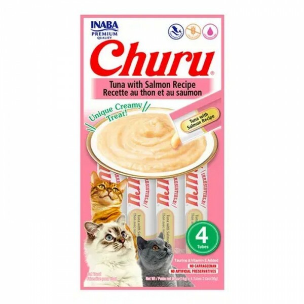 Petisco Churu Atum e Salmão para Gatos 56 g