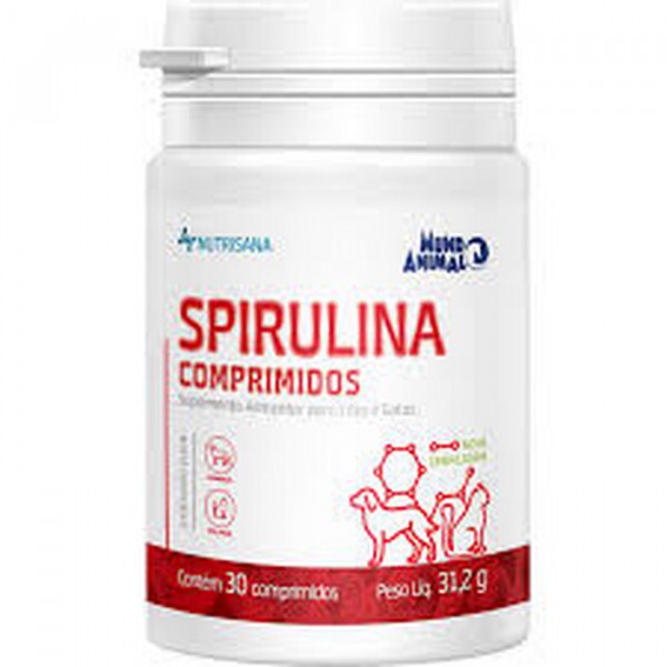 Nutrisana Spirulina 31,2G 30 Comprimidos para Cães e Gatos Mundo Animal