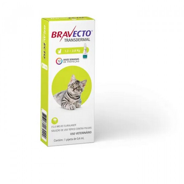 Antipulgas Bravecto Transdermal MSD para Gatos 1,2 a 2,8kg