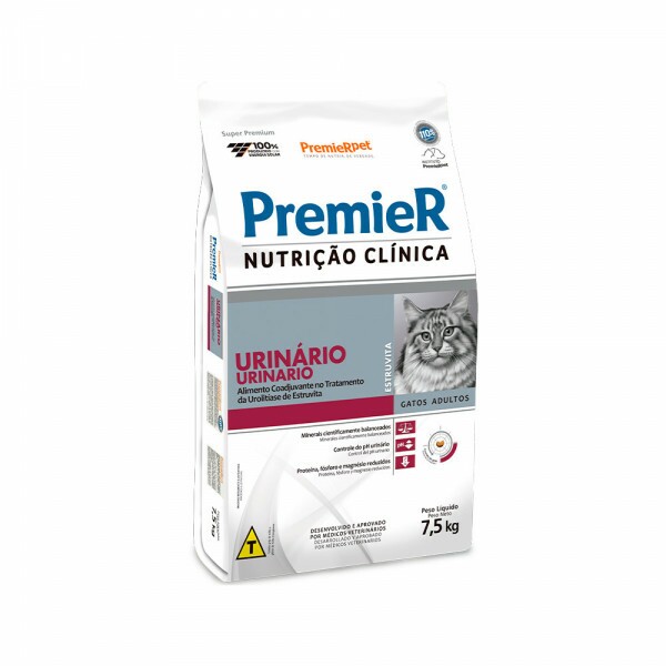 Ração Premier Nutrição Clínica Urinário Gatos Adultos 7,5 KG