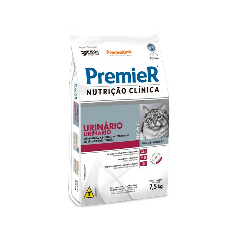 Ração Premier Nutrição Clínica Urinário Gatos Adultos 7,5 KG