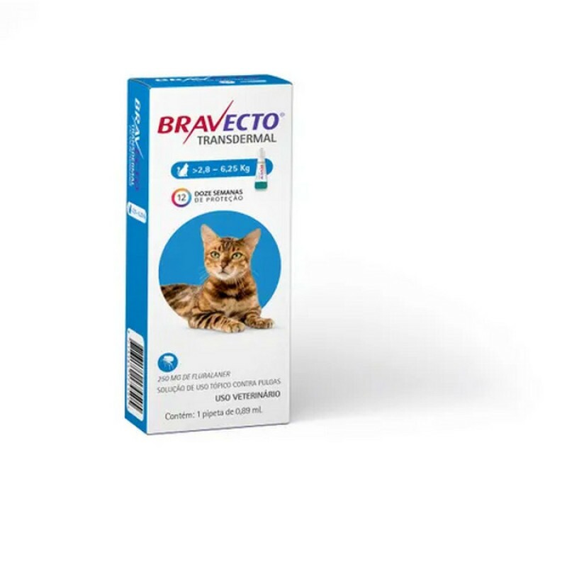 Antipulgas Bravecto Transdermal MSD para Gatos 2,8 a 6,25kg