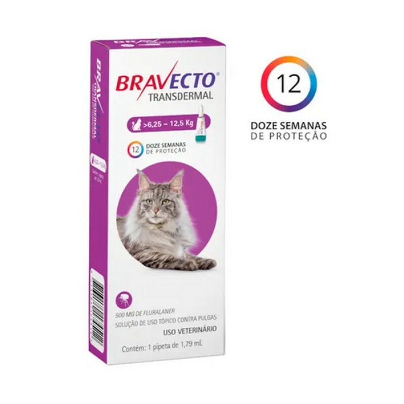 Antipulgas Bravecto Transdermal MSD para Gatos 6,25 a 12,5kg