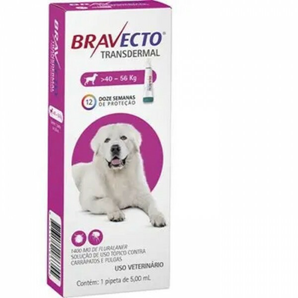 Antipulgas e Carrapatos Bravecto MSD para Cães de 40 a 56 kg