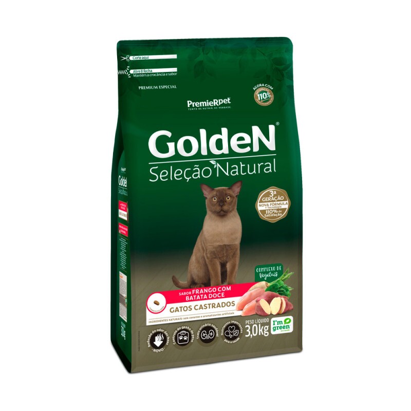 GOLDEN SEL NAT GATOS AD CAST BATATA DOCE 3 KG