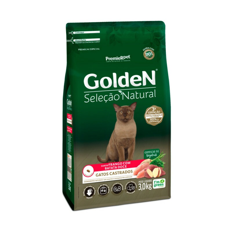 GOLDEN SEL NAT GATOS AD CAST BATATA DOCE 3 KG