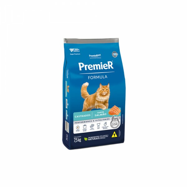 Ração Premier Fórmula Gatos Castrados Salmão 7,5 KG