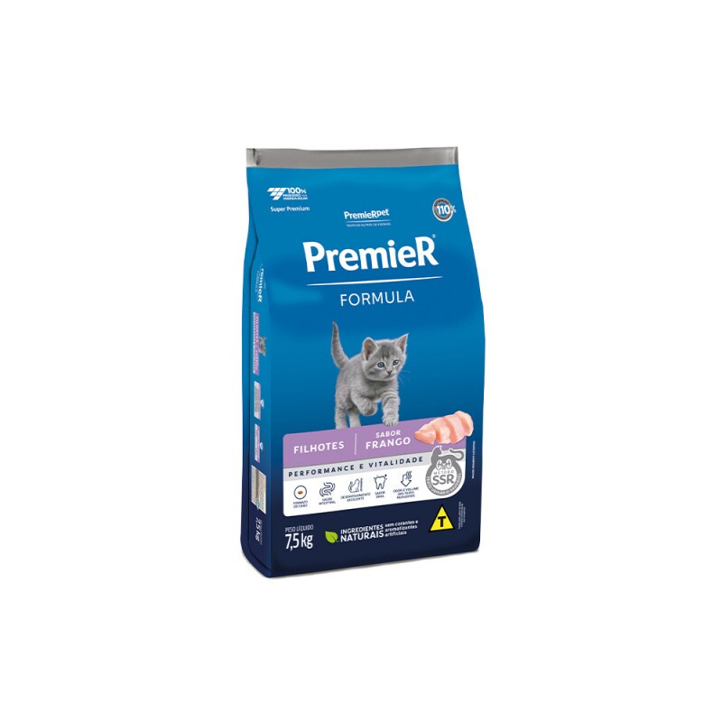 Ração Premier Fórmula Gatos Filhotes Frango 7,5 KG