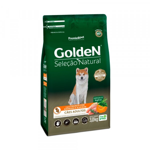 GOLDEN SEL NAT CAES AD ABOBORA 3KG