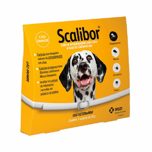 Coleira Antiparasitas Scalibor MSD 25G - 65 CM