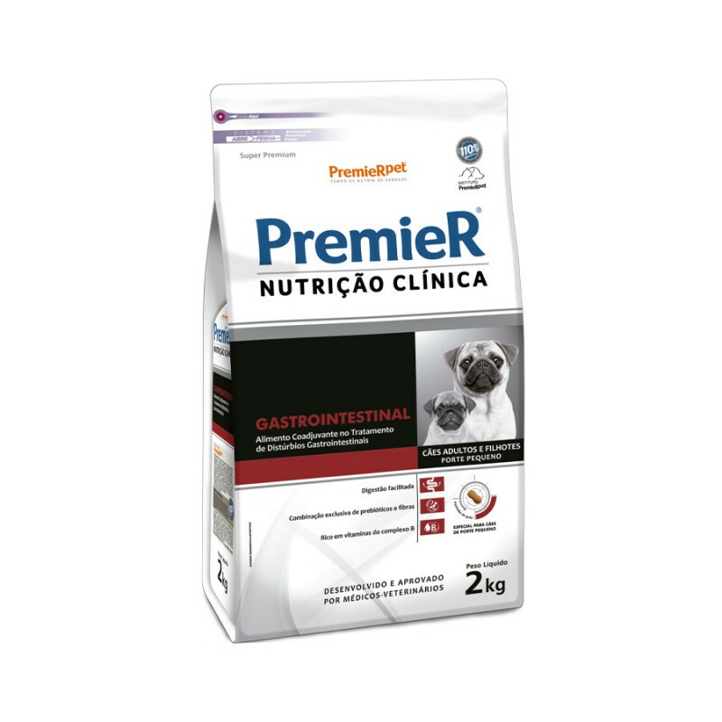 Ração Premier Nutrição Clínica Gastrointestinal para Cães Adultos Pequeno Porte 2KG