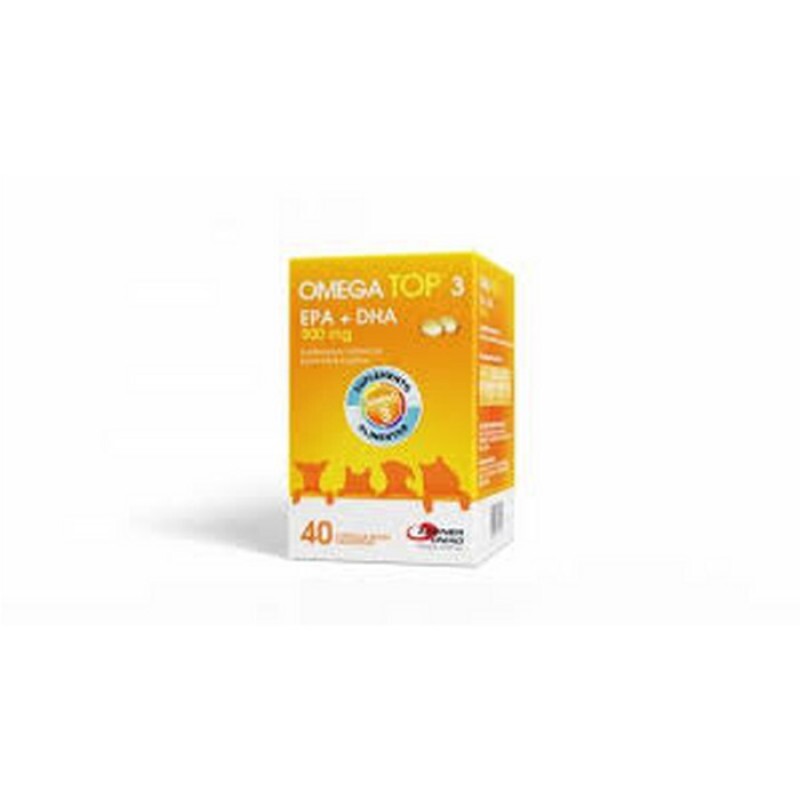 Suplemento Alimentar Ômega Top 3 500 mg para Cães e Gatos