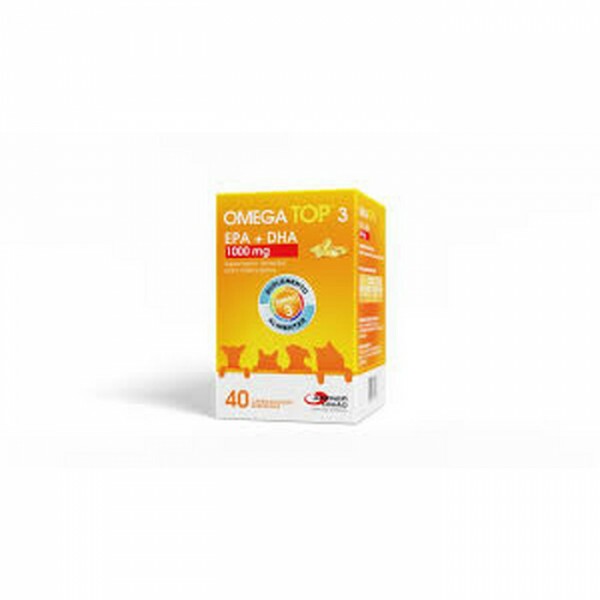 Suplemento Alimentar Ômega Top 3 1000 mg para Cães e Gatos