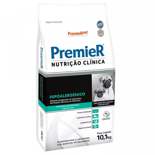 Ração Premier Nutrição Clínica Hipoalergênico para Cães Adultos e Filhotes de Pequeno Porte 10,1kg