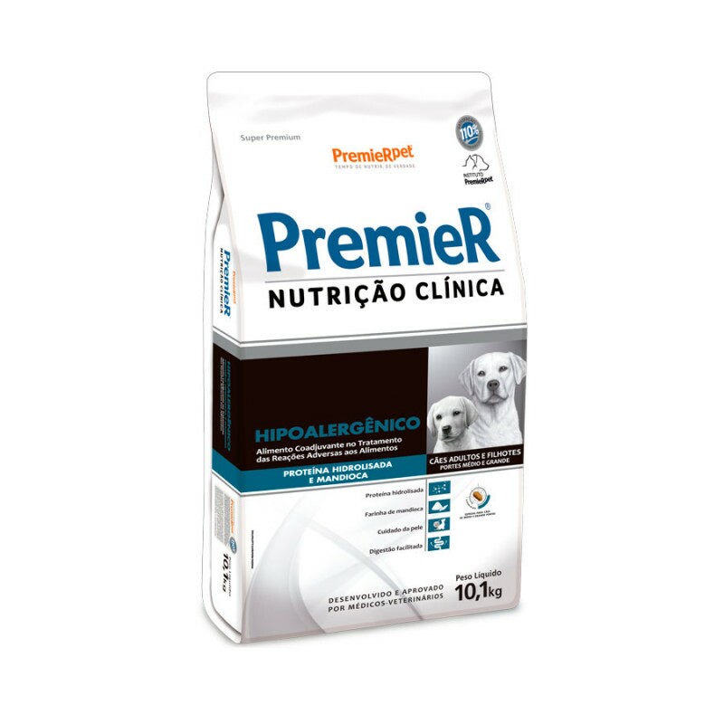Ração Premier Nutrição Clínica Hipoalergênico Cães Médio e Grande Porte 10,1 kg