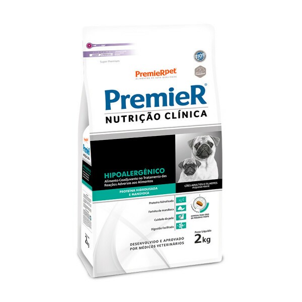 Ração Premier Nutrição Clínica Hipoalergênico para Cães Adultos Pequeno Porte - 2Kg