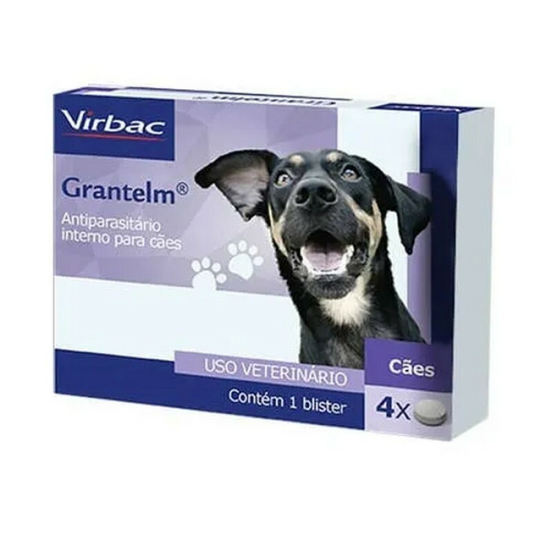 Antiparasitário Virbac Grantelm para Cães com 4 Comprimidos