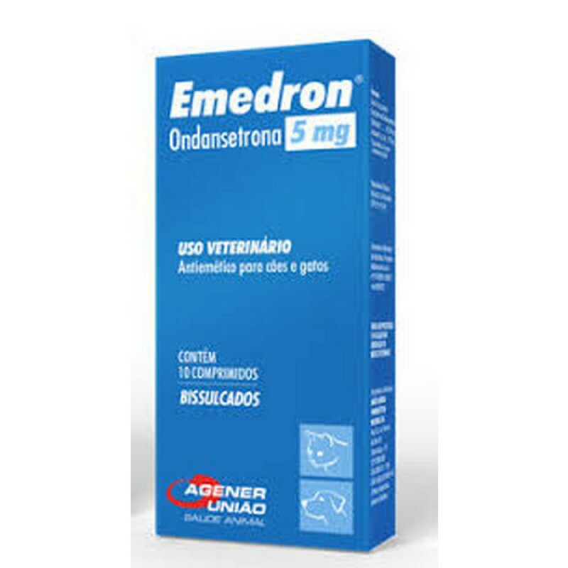 Antiemético Emedron 5mg para Cães e Gatos com 10 Comprimidos