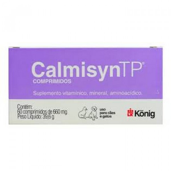 Suplemento Alimentar Calmisyn TP Konig Para Cães e Gatos Comprimidos de 660mg