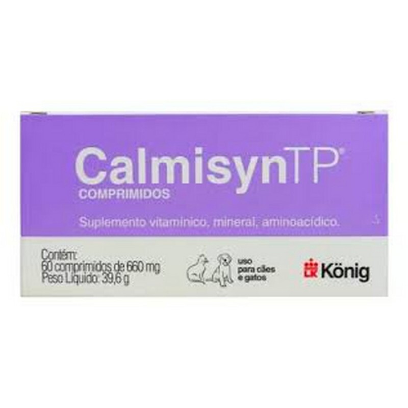 Suplemento Alimentar Calmisyn TP Konig Para Cães e Gatos Comprimidos de 660mg