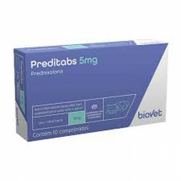 Anti-inflamatório Biovet Preditabs para Cães e Gatos 5MG