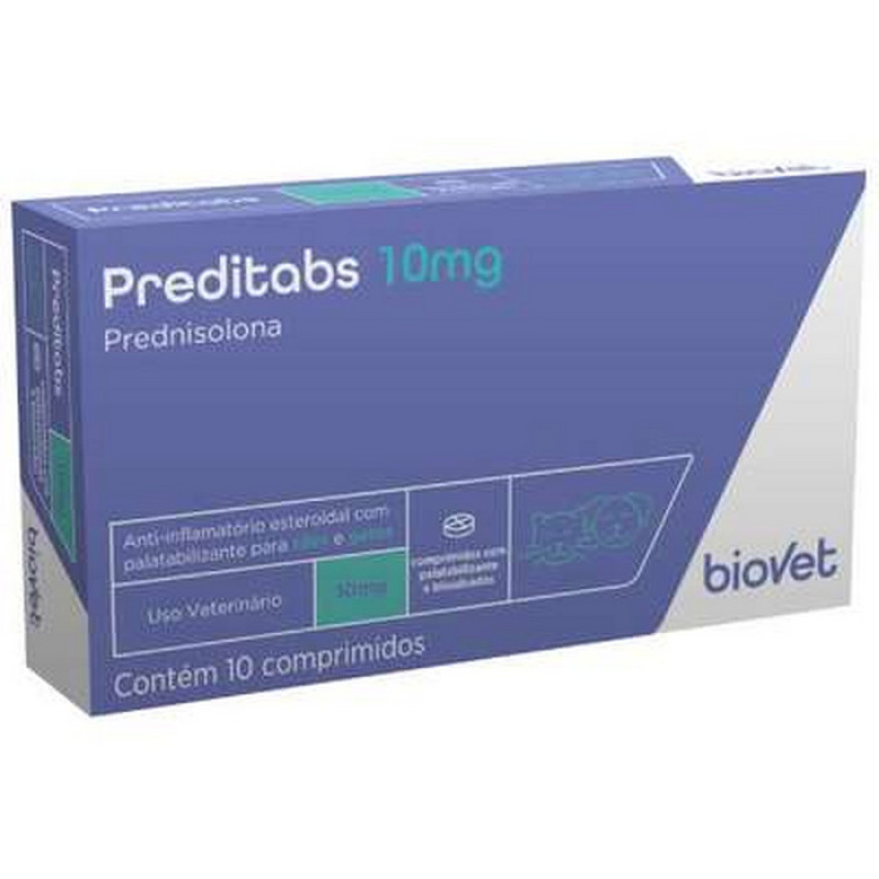 Anti-inflamatório Biovet Preditabs para Cães e Gatos 10MG