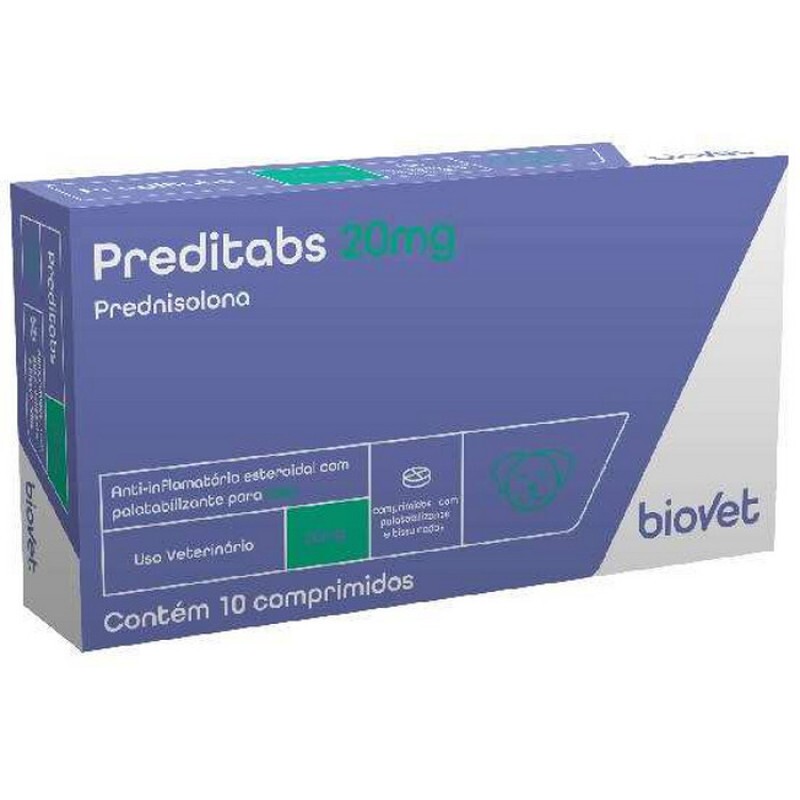 Anti-inflamatório Biovet Preditabs para Cães e Gatos 20MG