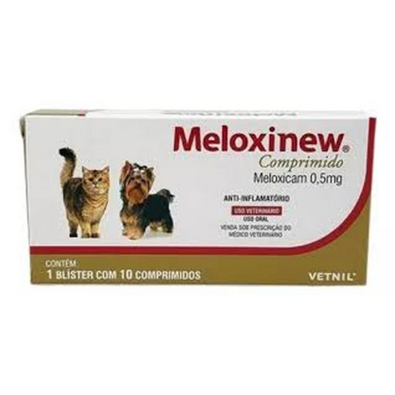 Anti-Inflamatório Meloxinew 0,5mg Vetnil 10 comprimidos