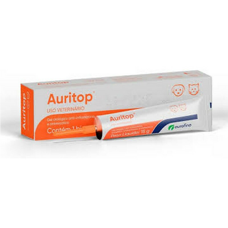 Auritop Ourofino Gel Otológico para Cães e Gatos
