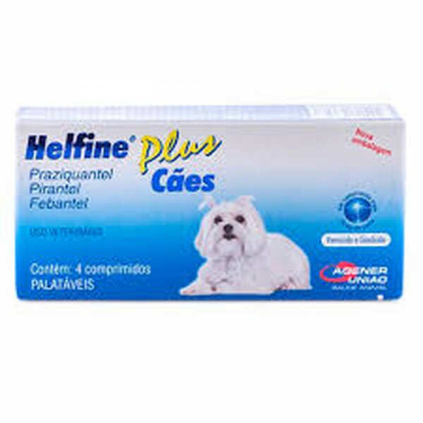 Helfine Plus Agener União para Cães 4 Comprimidos