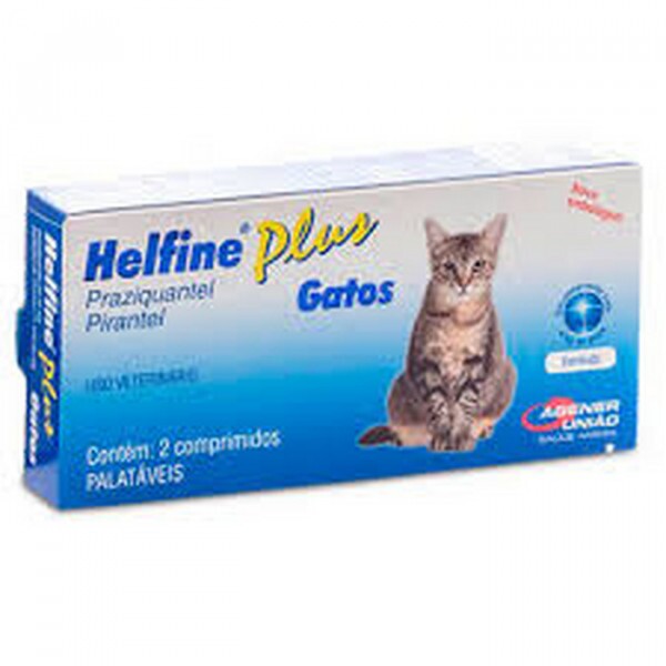 Helfine Plus Agener União para Gatos 2 Comprimidos