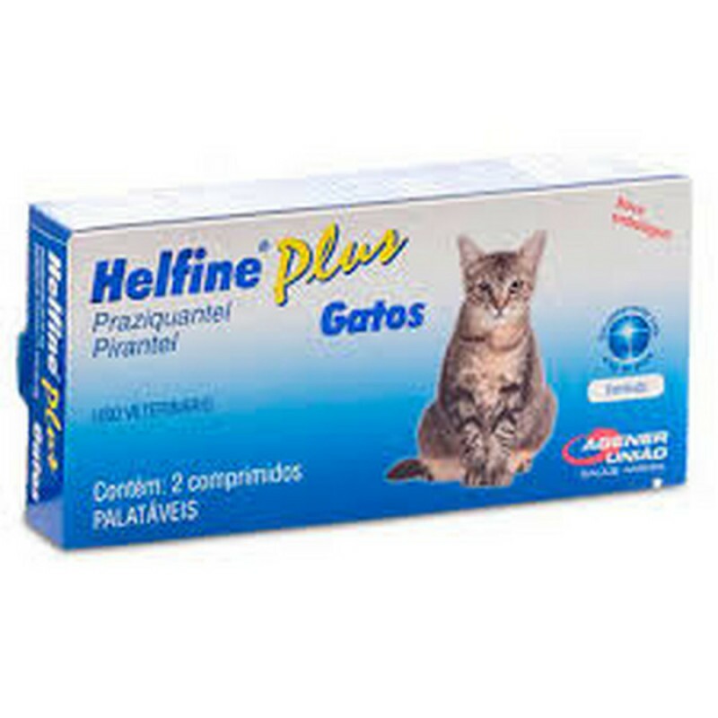 Helfine Plus Agener União para Gatos 2 Comprimidos