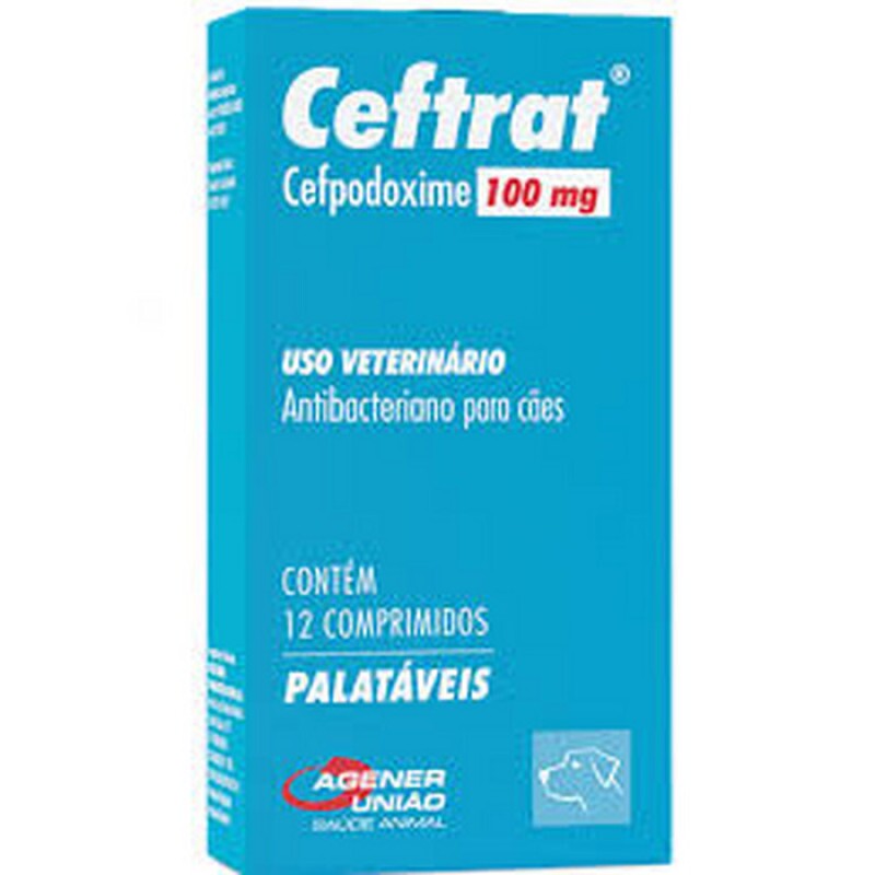 Antibacteriano Agener União Ceftrat 100mg para Cães - 12 Comprimidos