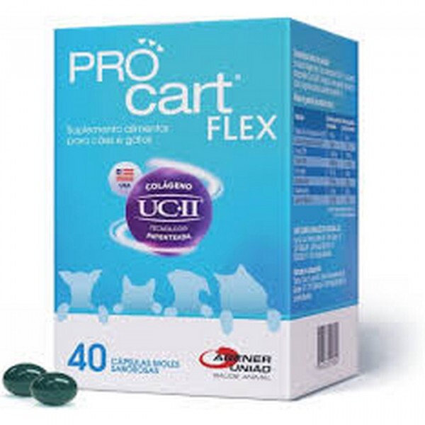 Suplemento Agener União Procart Flex para Cães e Gatos 40 Cápsulas