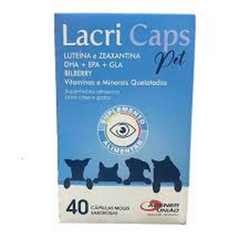 Suplemento Alimentar Agener Lacri Caps para Cães e Gatos 40 Cápsulas
