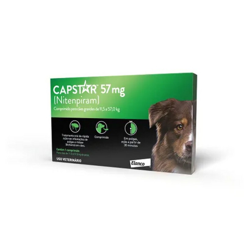 Antipulgas Elanco Capstar 57mg para Cães de 11 a 57kg