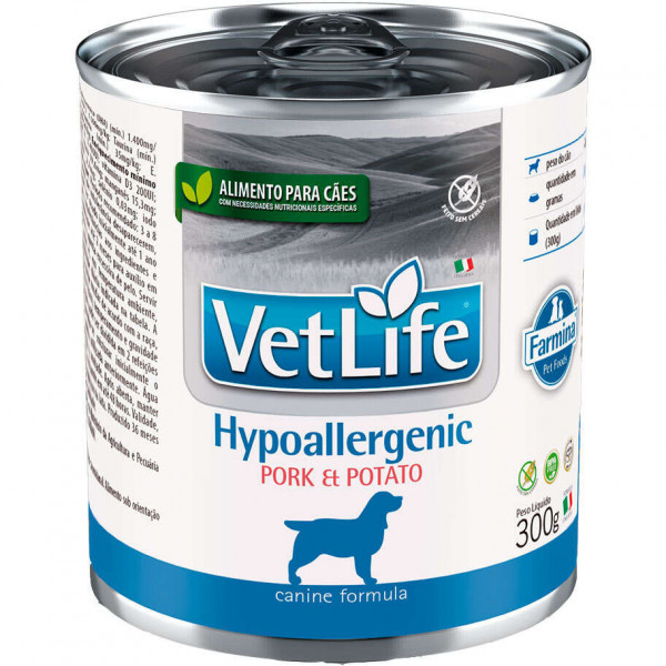 Ração Úmida Farmina Vet Life Hypoallergenic Porco e Batata para Cães Adultos 0,3KG