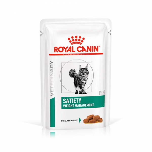 Ração Úmida Royal Canin Sachê Veterinary Diet Satiety para Gatos Com Excesso de Peso - 85 g