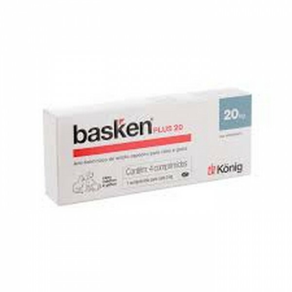 Vermífugo Basken Plus 20 Cães Médios 4 comprimidos
