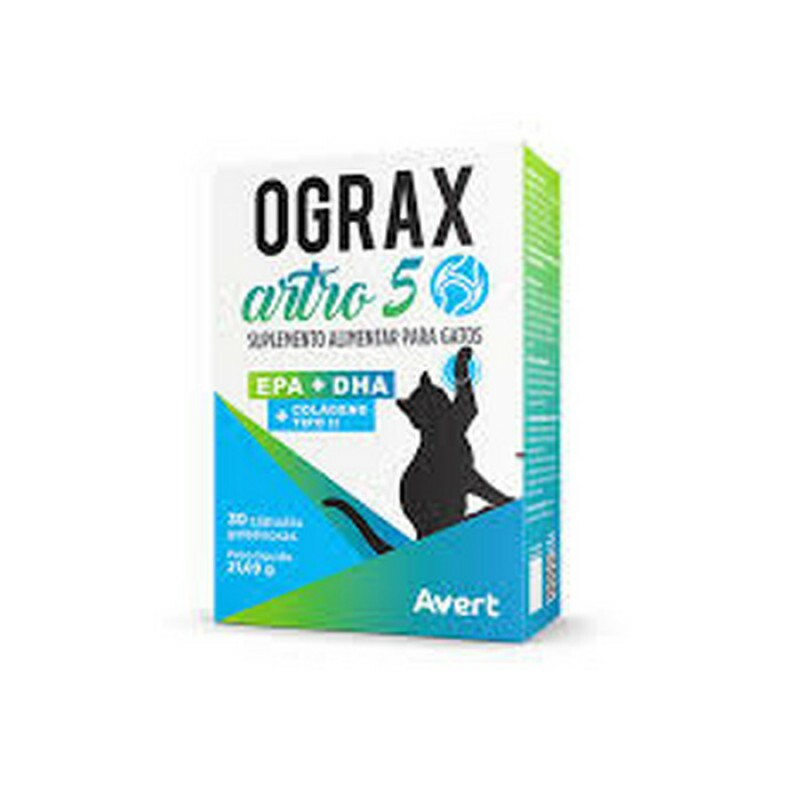 Ograx Artro 5 para Gatos Avert 30 cápsulas